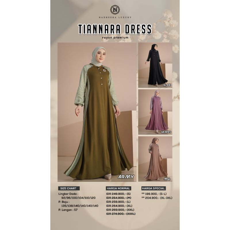 TIANNARA DRESS BY NADHEERA LUXURY // GAMIS LEBARAN 2025 // GAMIS KONDANGAN