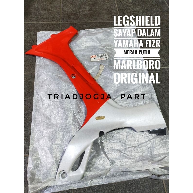 legshield cover body sayap dalam kiri yamaha fizr f1zr merah putih marlboro malboro marboro original