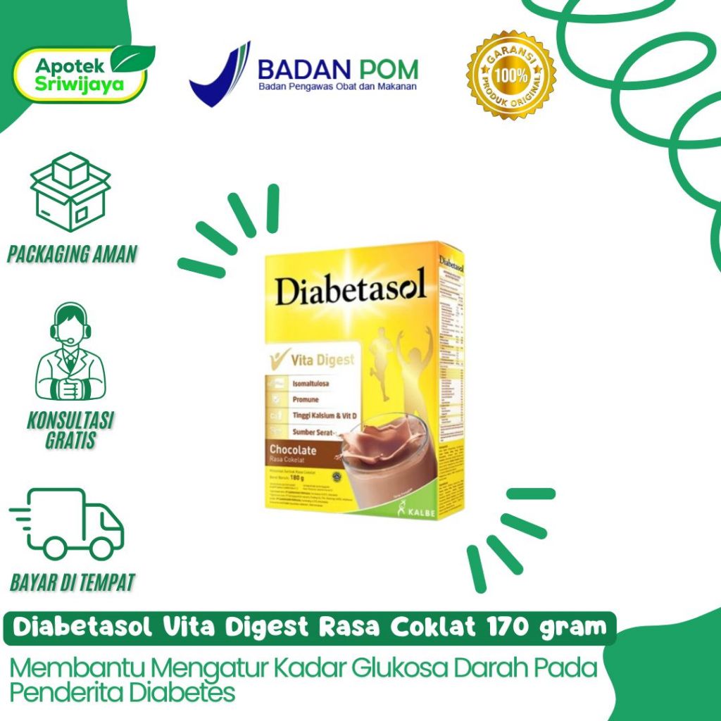 

Dibetasol Vita Digest Rasa Coklat 170 gram