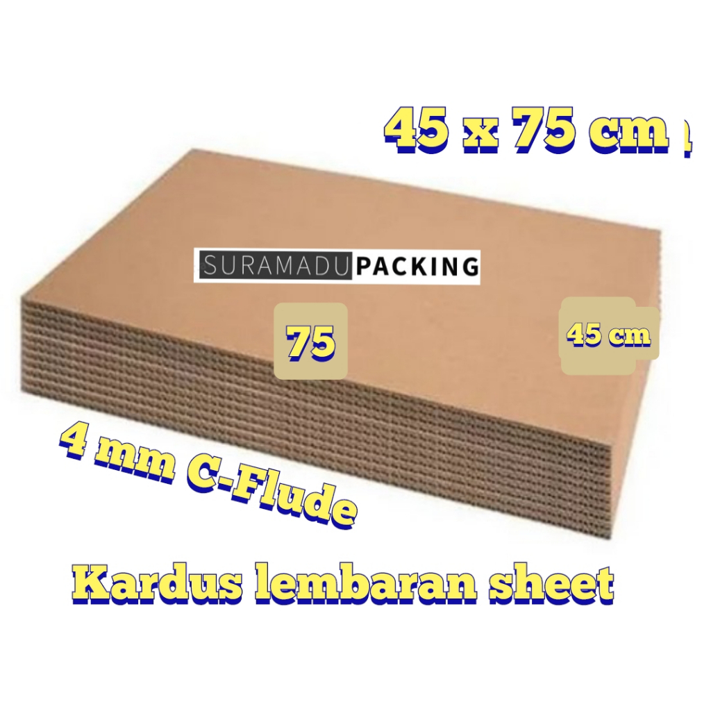 

KARDUS SHEET 45x75 cm / 75x45 cm Kardus Lembaran Polos / Kardus Karton lembaran polos / Karton lembaran corrugated