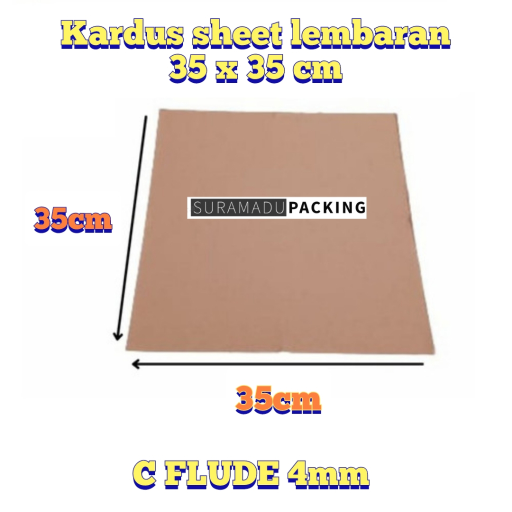 KARDUS SHEET 35x35 cm / 35x35 cm Kardus Lembaran Polos / Kardus Karton lembaran polos / Karton lemba