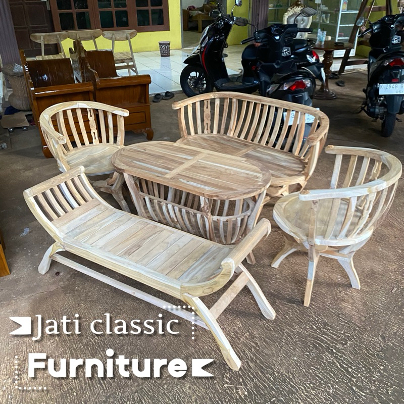 (WAJIB BACA DISKRIPSI) KORSI TERAS MANGKOK BAHAN KAYU JATI kursi tamu