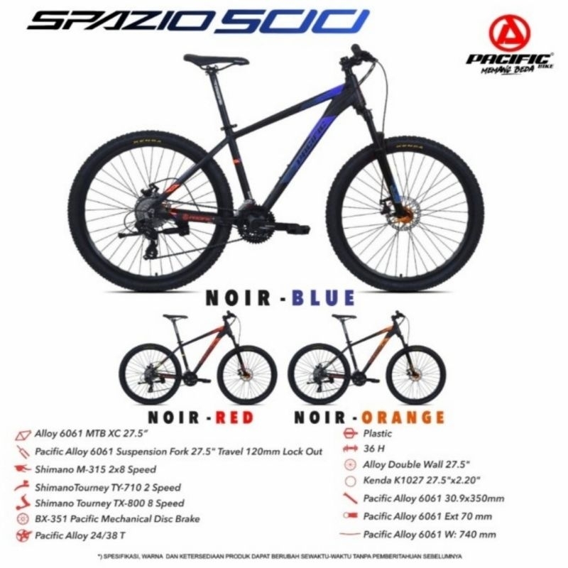 sepeda gunung MTB Pacific Spazio 500 27,5