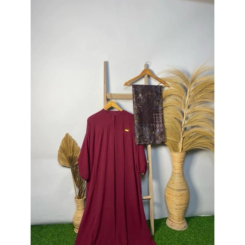 Gamis Zira Warna Maroon