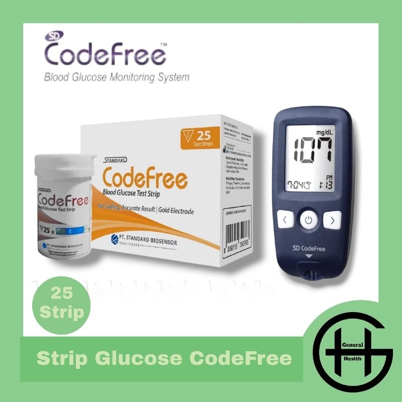 SD Biosensor CodeFree Strip Gula Darah Isi 25  Strip Gula CodeFre  Glucose Code Free