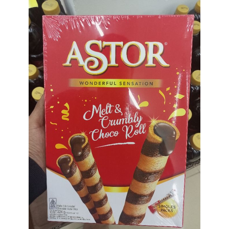 

Astor Melt & Crumble Choco Roll isi 16bks