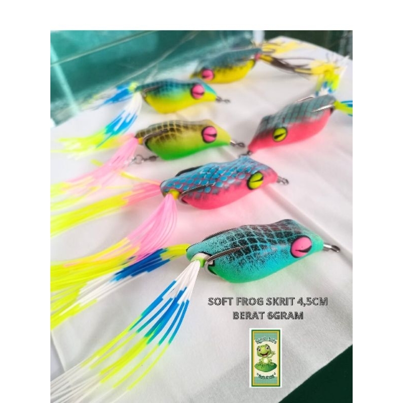 Umpan memancing Casting Soft frog skrit umpan ikan gabus Toman