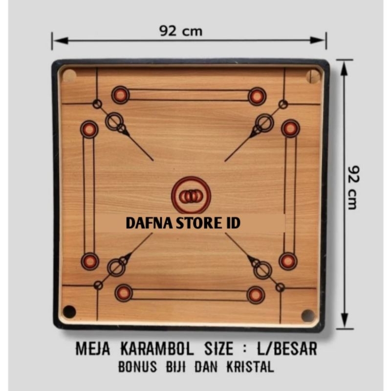 PAPAN KARAMBOL/MEJA KARAMBOL BONUS COIN DAN KRISTAL KARAMBOL