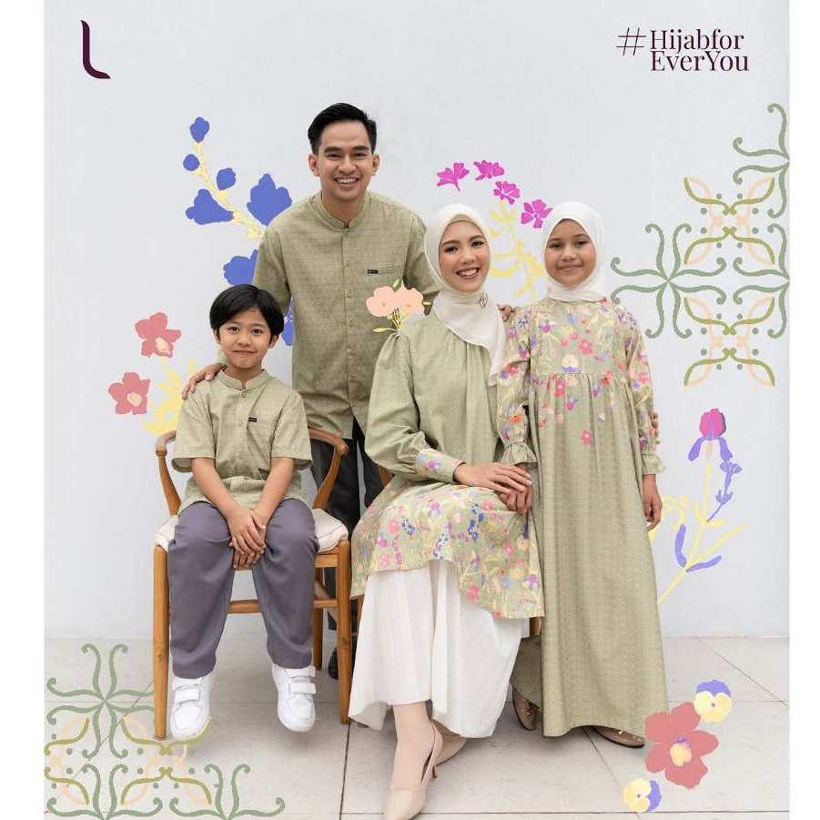 Elzatta Couple Sarimbit Keluarga Sarimbit Florentia - Hijau