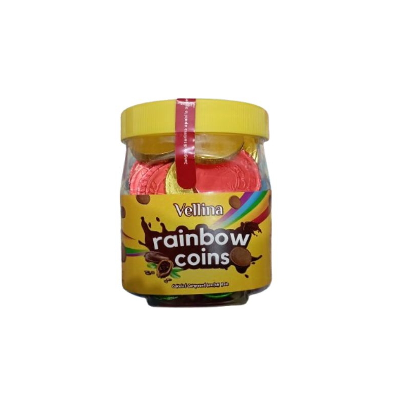

Vellina Rainbow Coins Coklat isi50pcs/toples