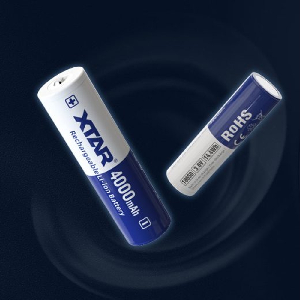 Xtar Baterai Rechargeable 18650 Li-Ion | Baterai 18650 4000mAh | Baterai Li-Ion 3.6V 10A | 1 PCS Xta