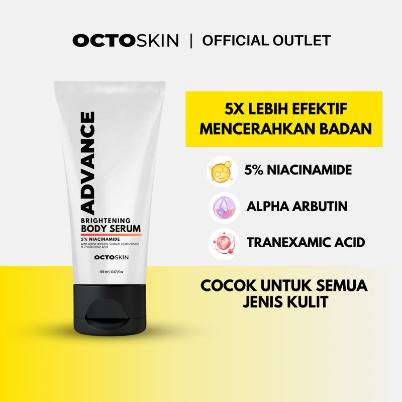 [BISA COD] OCTOSKIN Advance Brightening Body Serum 5% Niacinamide - Pelembab Pencerah Kulit Badan
