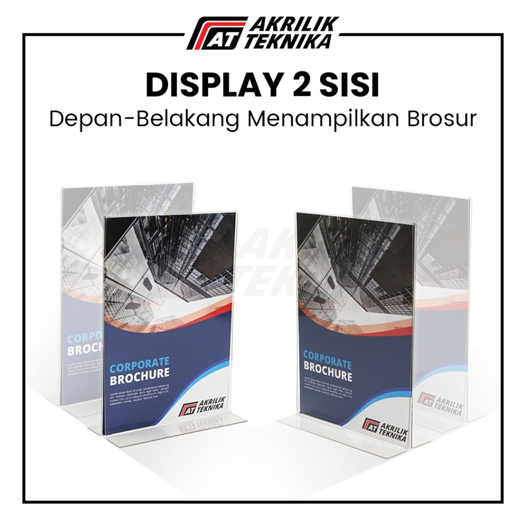 

HenJO Tempat Brosur Akrilik A4 2mm / Akrilik Tent Card Tent Holder / Acrylic Qris Barcode - Tipe T
