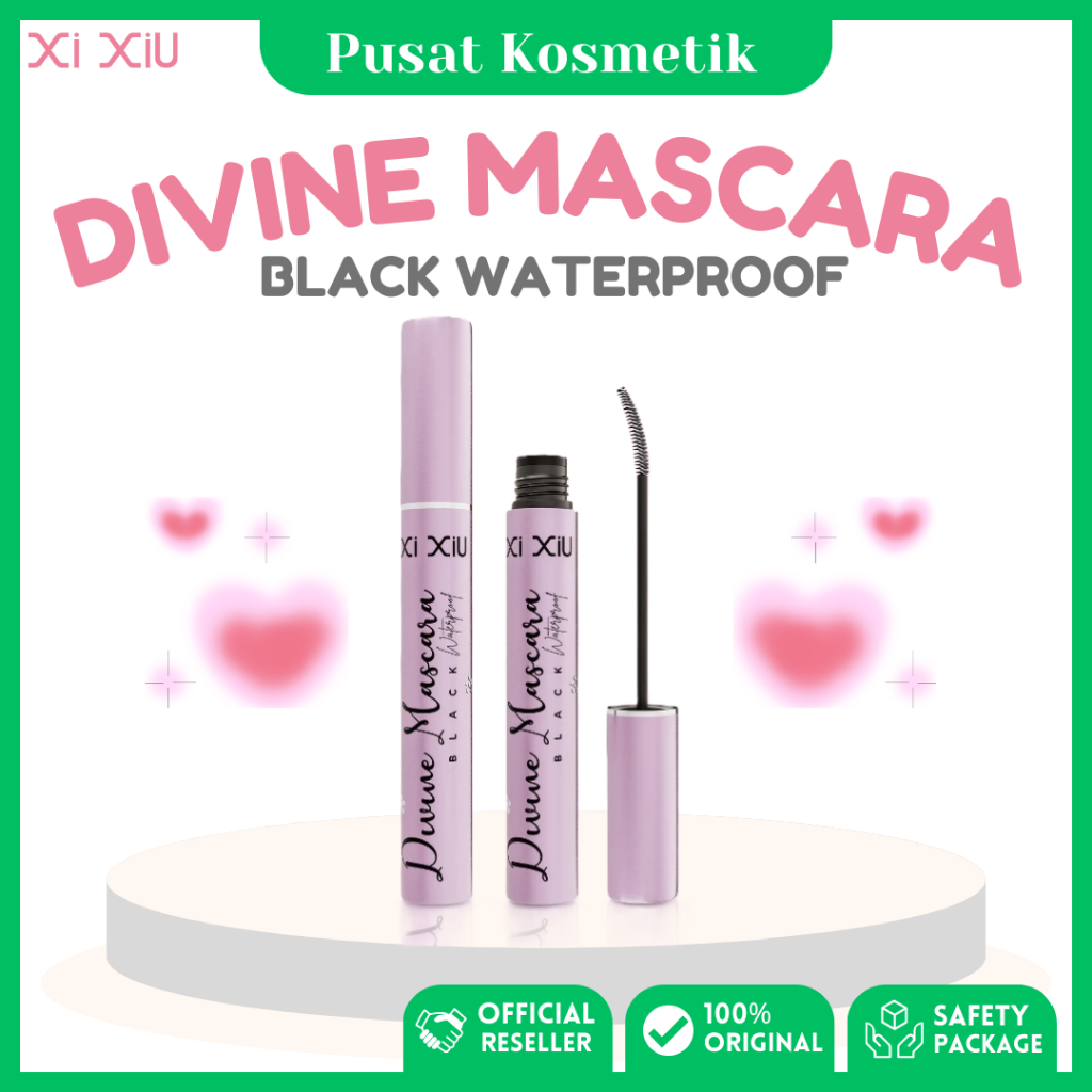 Xi XiU DIVINE MASCARA BLACK WATERPROOF | Maskara Bulu Mata