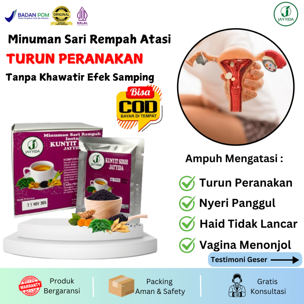 Obat Herbal Turun Peranakan - Jamu Turun Peranakan - Turun Berok Wanita - Peranakan Turun - Rahim Tu