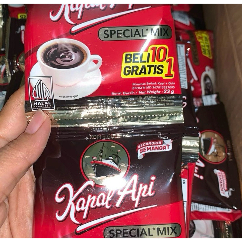 

KOPI KAPAL API SPECIAL MIX BELI 10 GRATIS 1