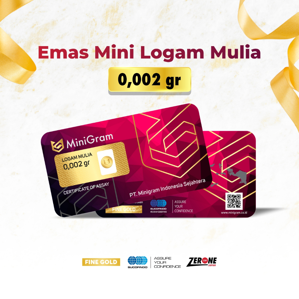 Emas 0.002 Gram Small Gold Logam Mulia Asli Mini Gold Emas Mini