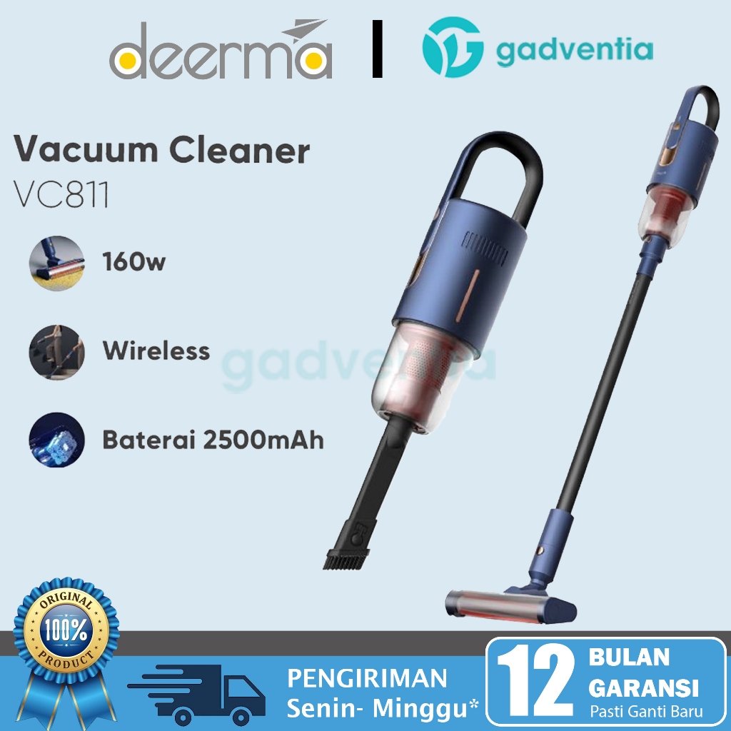 Deerma Vc811 Vacuum Cleaner Vacum Wireless Portable Penyedot Debu Lantai Karpet Rumah