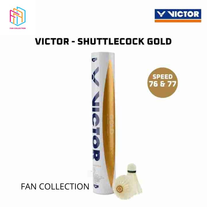 New  Shuttlecock Badminton Victor Gold Original