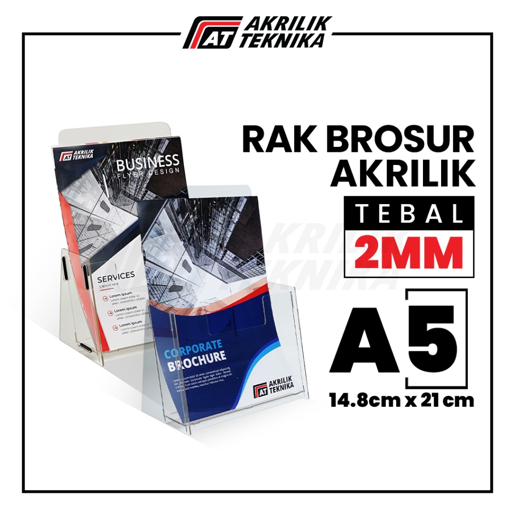 Rak Brosur Akrilik A5 / Display Menu Meja / Acrylic Flyer Holder