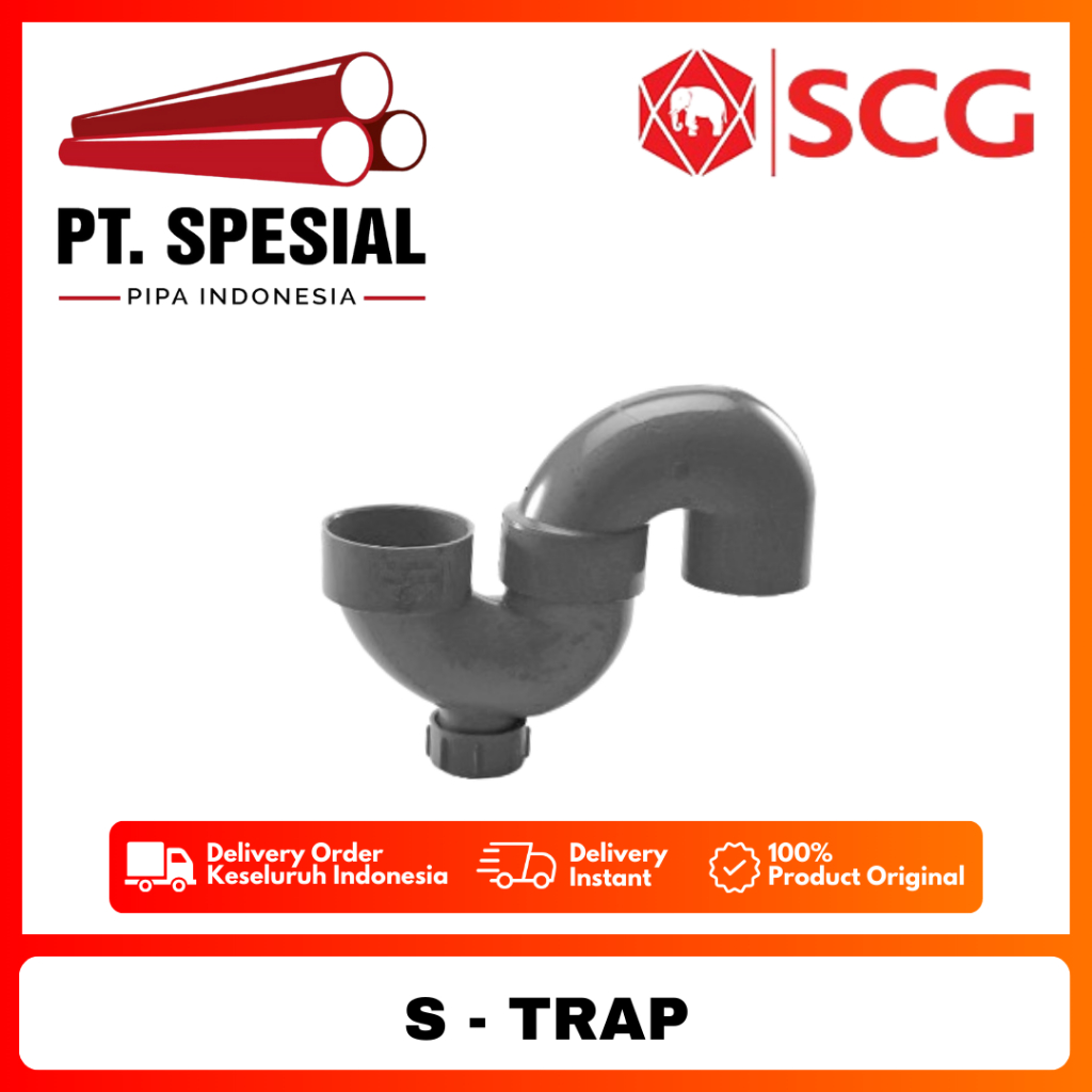 S-Trap 2 Inch PVC SCG Fitting Pipa PVC D SCG - 08