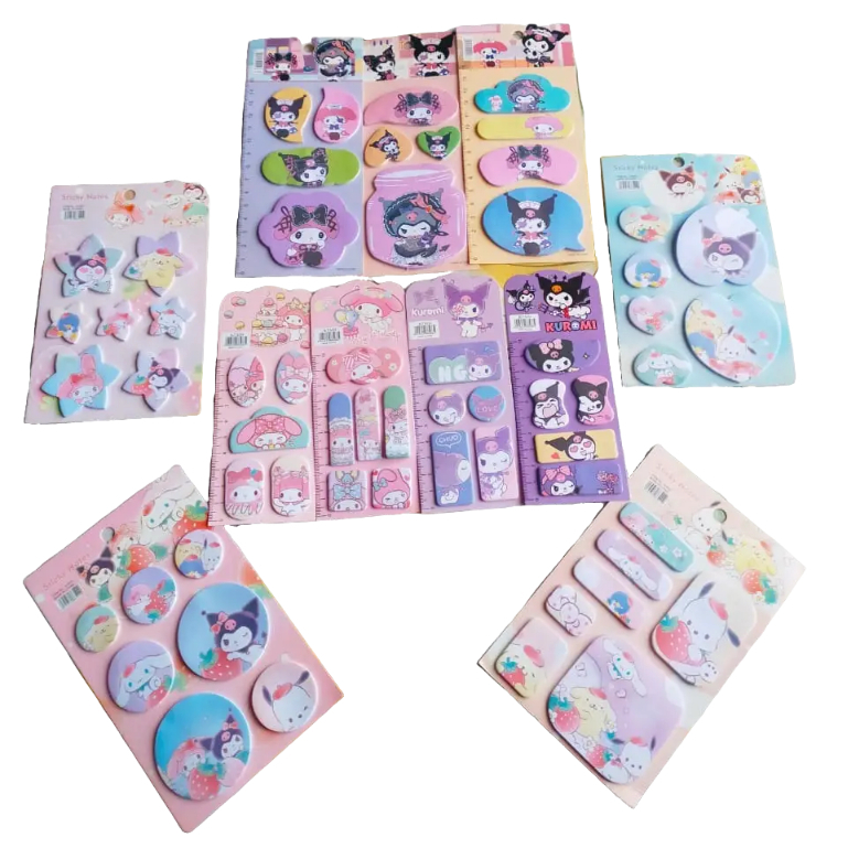 

STICK NOTE MEMO KARAKTER SANRIO BLT TWIN STAR KUROMI PURIN/ STICKY MARK KARAKTER PENANDA BUKU