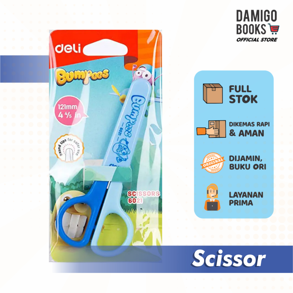 

Deli School Scissors-Gunting Kertas Anak Aman Digunakan