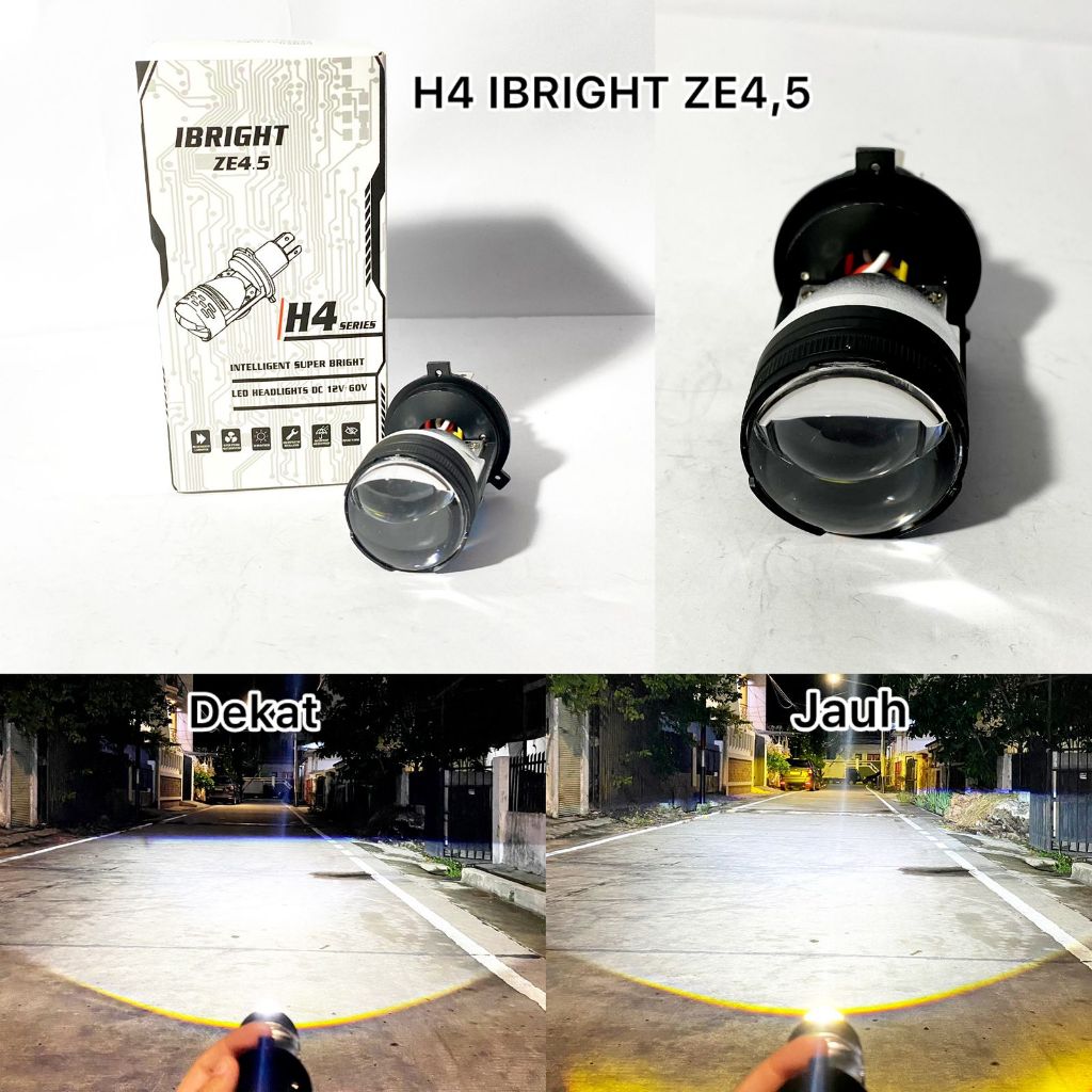 IBRIGHT Lampu Utama LED H4 ZE4,5 Original Dengan Kipas Pendingin