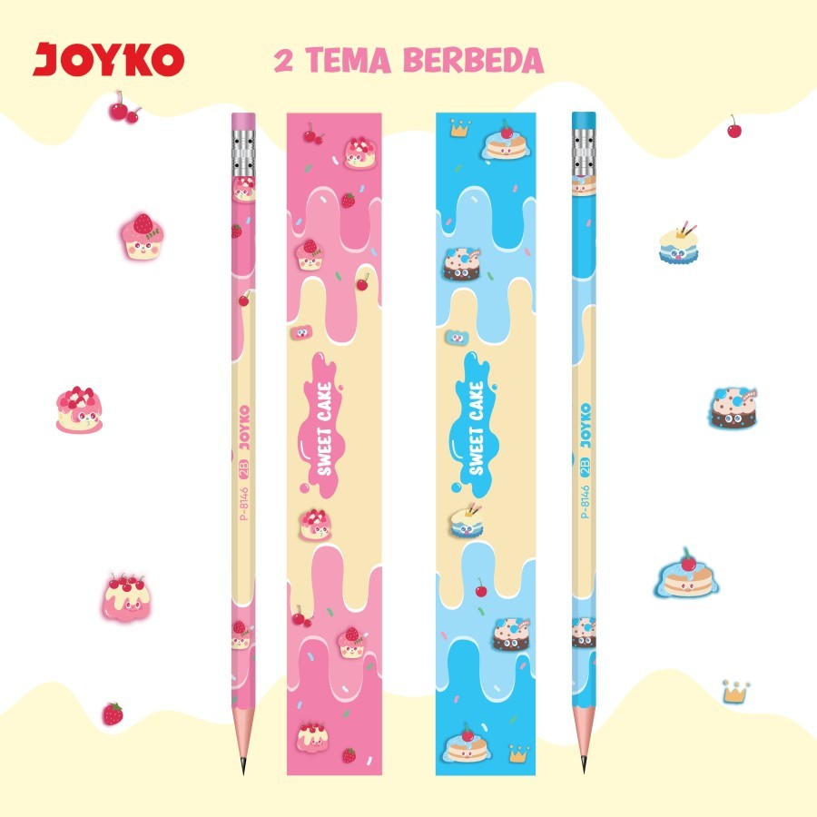 

Pencil Pensil Joyko P-8146 2B 1 Box 12 Pcs Sweet Cake