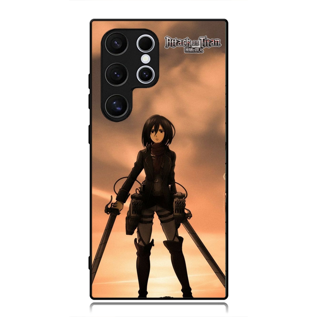 Case Samsung Note 20 10 9 8 7 Plus ultra Lite Edge TPU Soft Custom Attaci on Titan Mikasa Ackerman