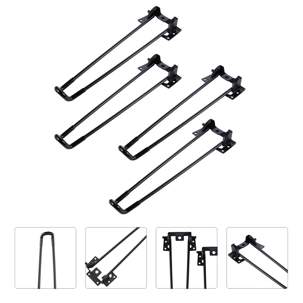 43CM Kaki Meja Lipat Hitam Hairpin Legs  Kaki Meja Bulat Kaki Besi Lipat