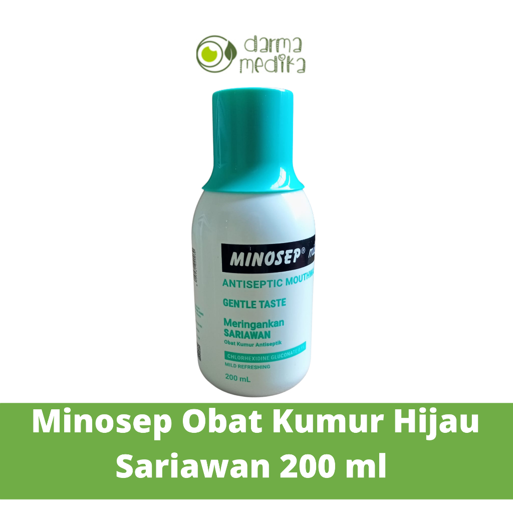New Minosep Merah, Hijau Obat Kumur Sariawan 200ml & 60ml
