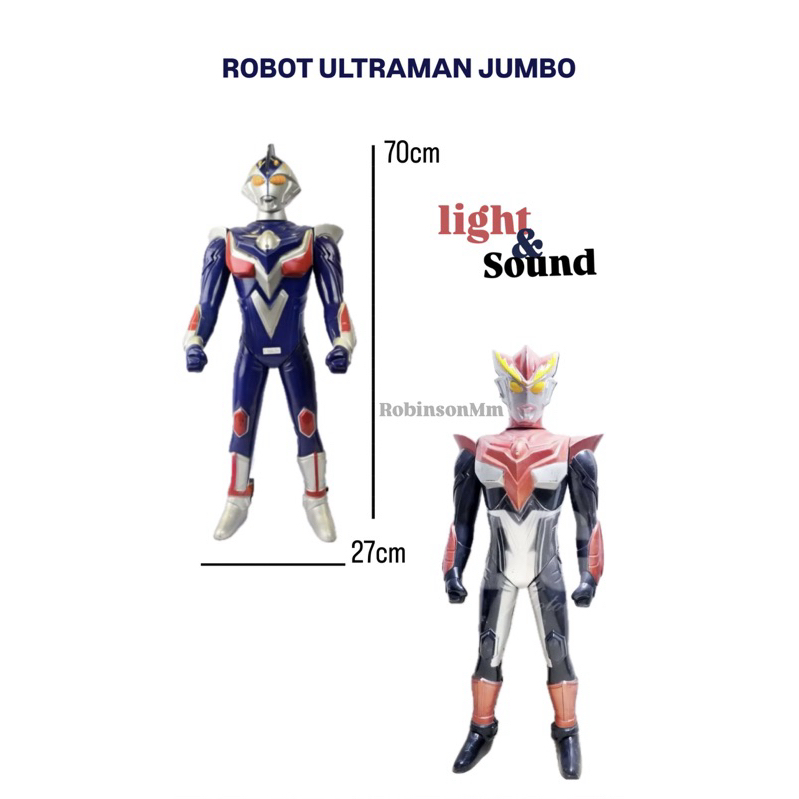 Robot Ultraman Besar Ultramen Ukuran Jumbo Mainan Anak LakiLaki Robot ada Lampu Suara
