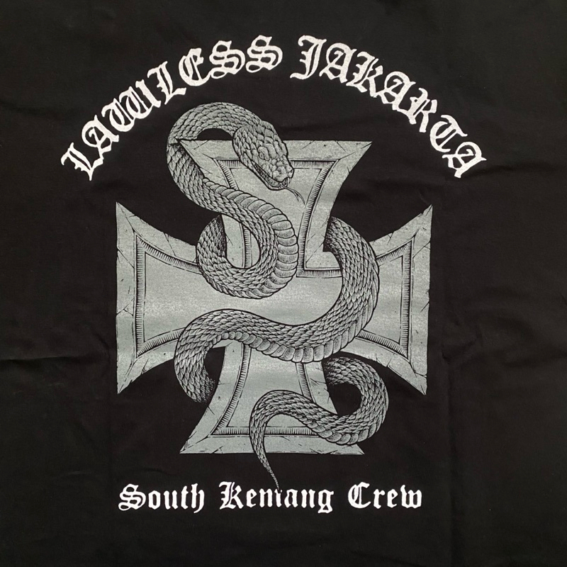 Lawless Jakarta - Iron Cross - Size L - New - Free Sticker