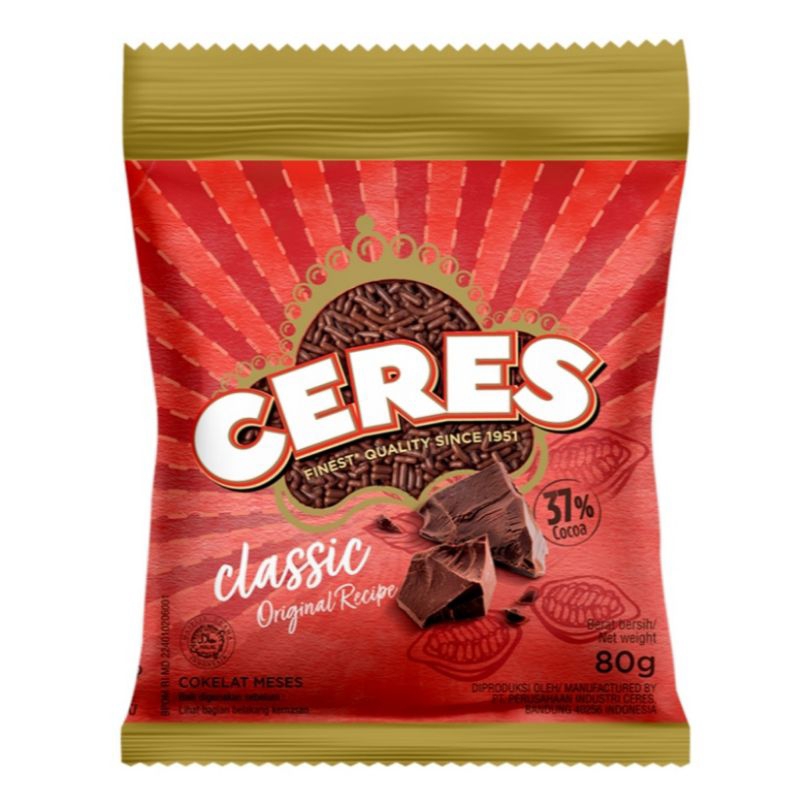 

Ceres Hagelslag Meses 80gr / Classic / Susu / Warna-Warni