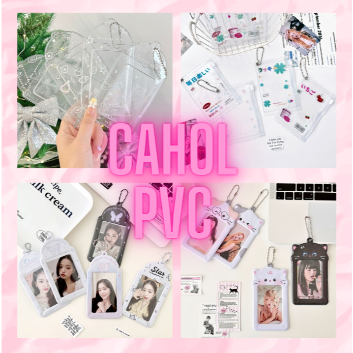 

[PS] ALL CAHOL PVC PHOTOCARD HOLDER KPOP COQUETTE ZIPLOCK ANIMAL CUTE TRANSPARANT CLEAR PVC FRAME BINGKAI FOTO CAHOL GANTUNGAN