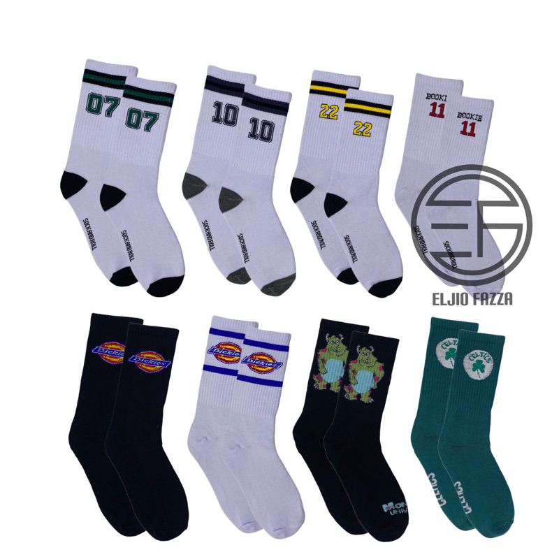 1 LUSIN Kaos Kaki Oldschool motif/ 1 LUSIN kaos kaki panjang motif dewasa