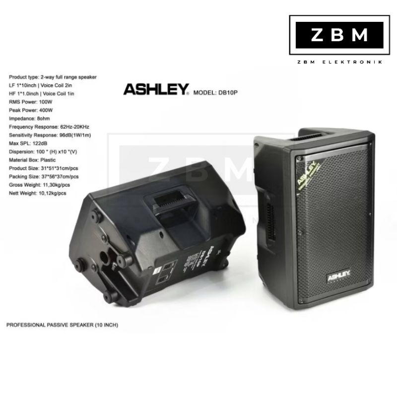 Speaker Pasif Ashley DB10P 10 inch Original - Speaker pasif Ashley DB 10P original