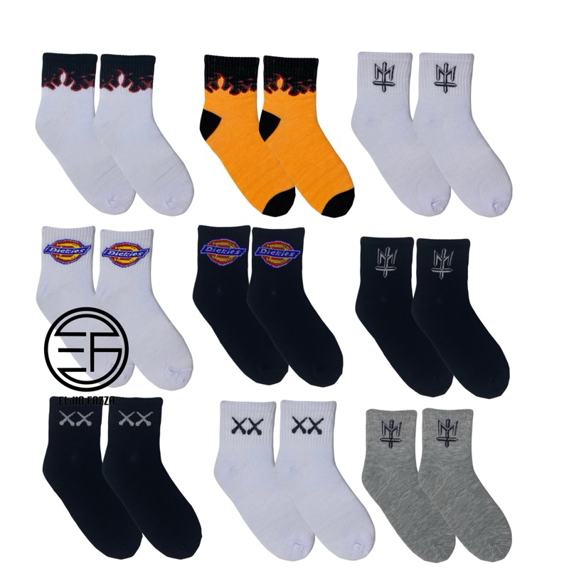 Kaos Kaki Pendek motif oldschool/kaos kaki sport pendek motif