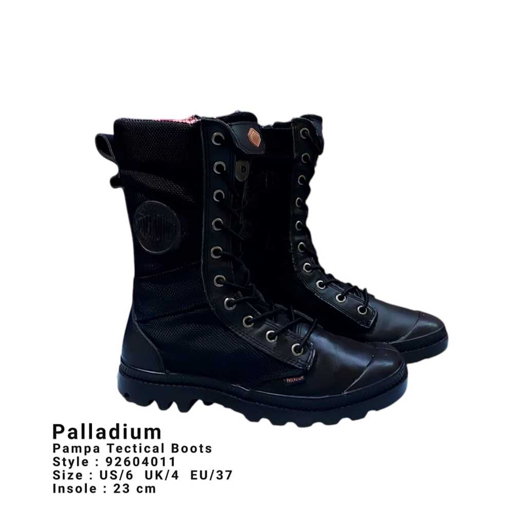 Sepatu Boots Palladium Pampa Testical Black 92604011 Size 37