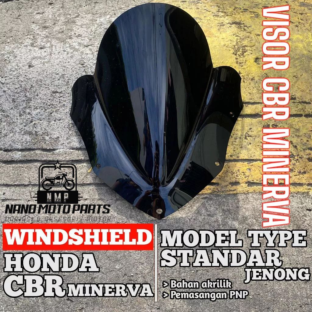 WINDSHIELD VISOR CBR MINERVA OLD WINDSHIELD CBR MINERVA MODEL STANDAR JENONG VISOR CBR MINERVA OLD