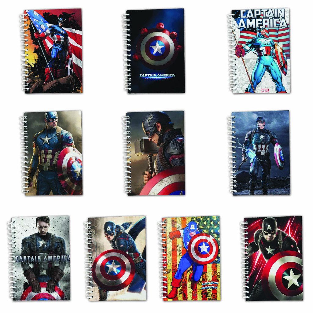 

Note Book Spiral Large (10 cm X 14 cm) Edisi Captain Amerika #2 / Notebook A6 Custom / Seminar Kit Surabaya