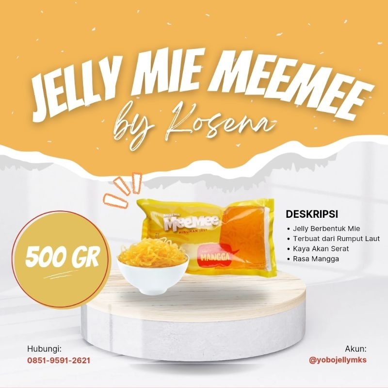 

JELLY MIE MEEMEE RASA MANGGA 500GR
