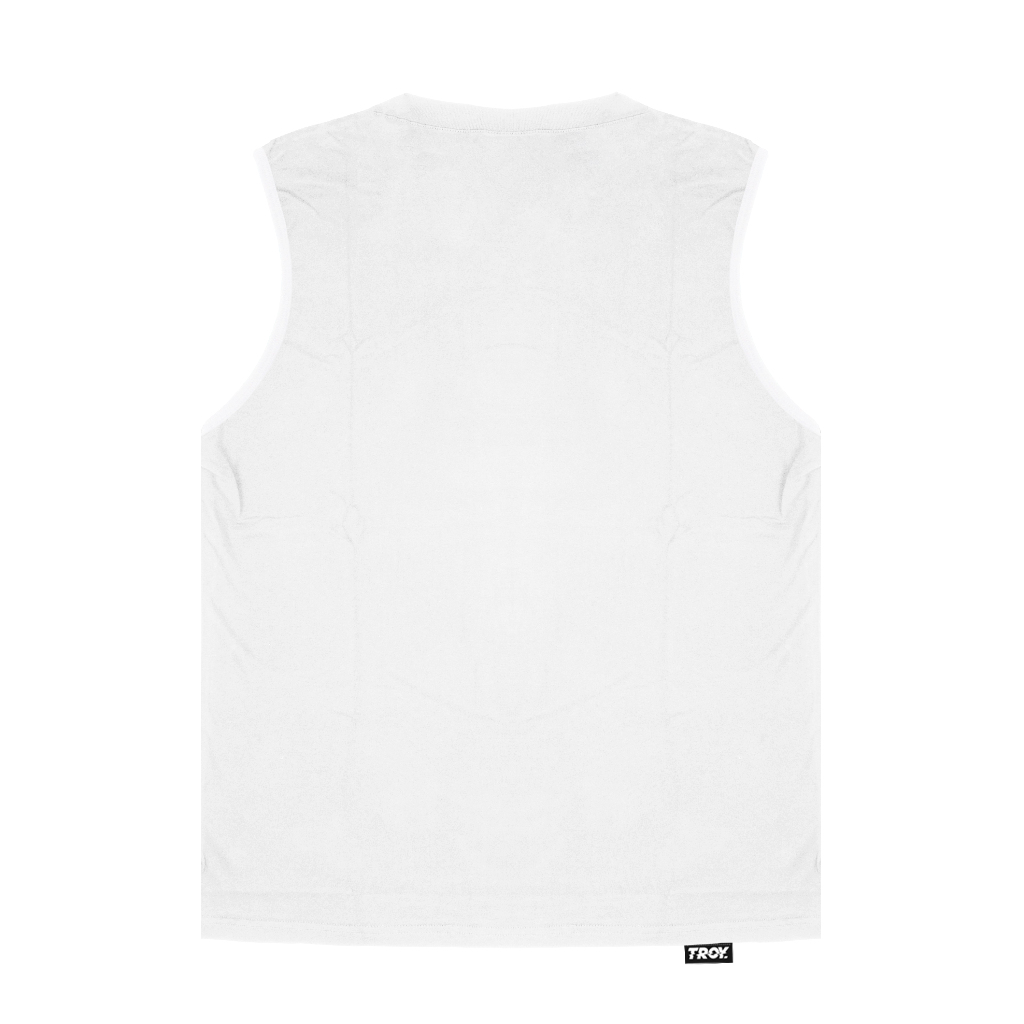 Troy Company Tshirt Singlet White Slime Lime - Kaos Pria Tanpa Lengan Putih TS 2910
