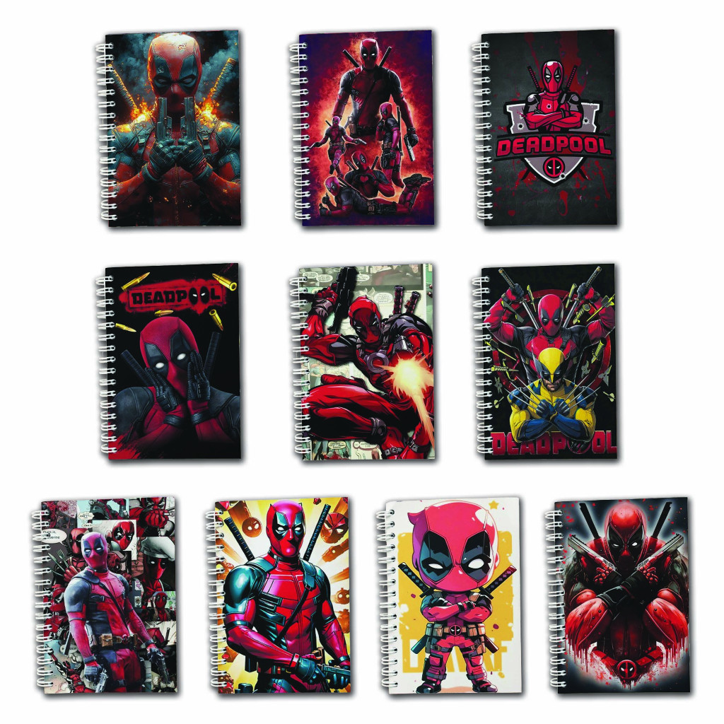 

Note Book Spiral Large (10 cm X 14 cm) Edisi Deadpool #2 / Notebook A6 Custom / Seminar Kit Surabaya