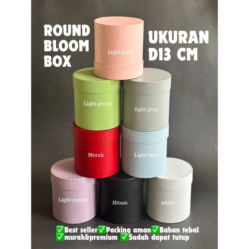 

Bloom Box D13 cm Bulat/ Box Bunga Kotak Bunga /Flower Box Blooming Box Gift Box