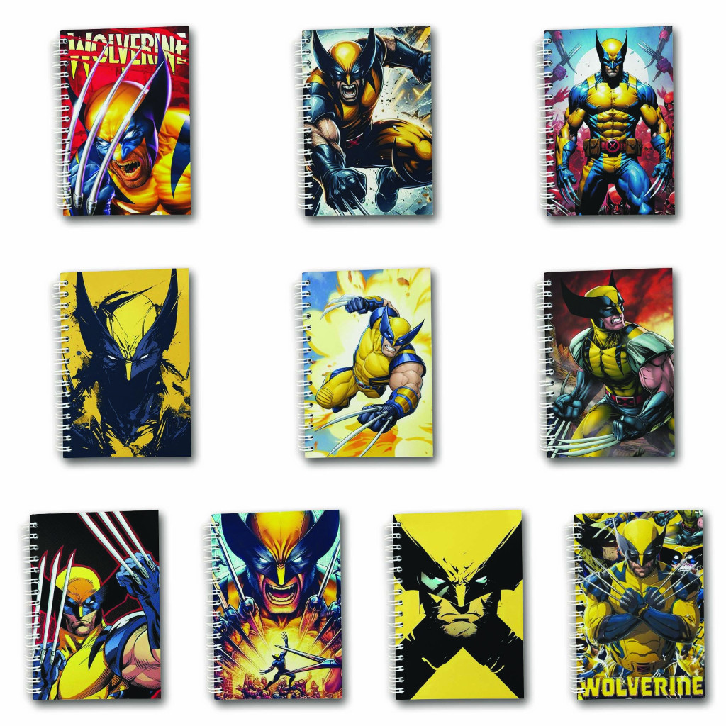 

Note Book Spiral Large (10 cm X 14 cm) Edisi Wolverine / Notebook A6 Custom / Seminar Kit Surabaya