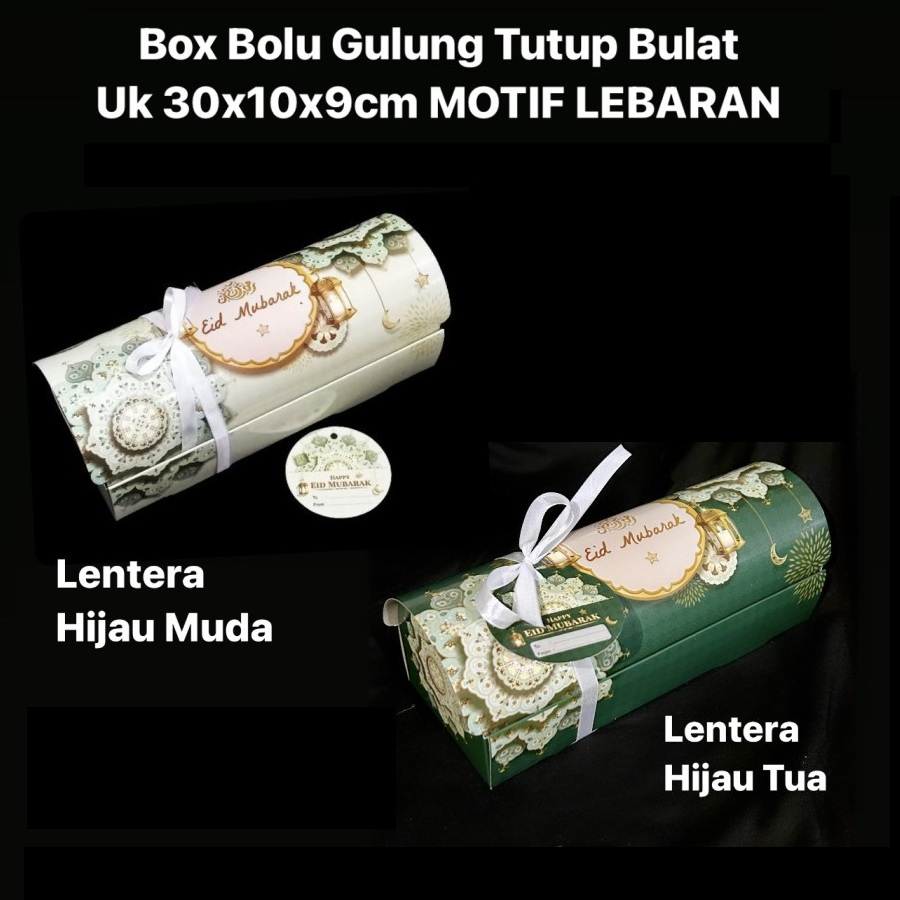 

(10[cs) Dus Eid Mubarak Kemasan Bolu Gulung Brownies Lebaran Box Hampers Kue 30x10x9cm