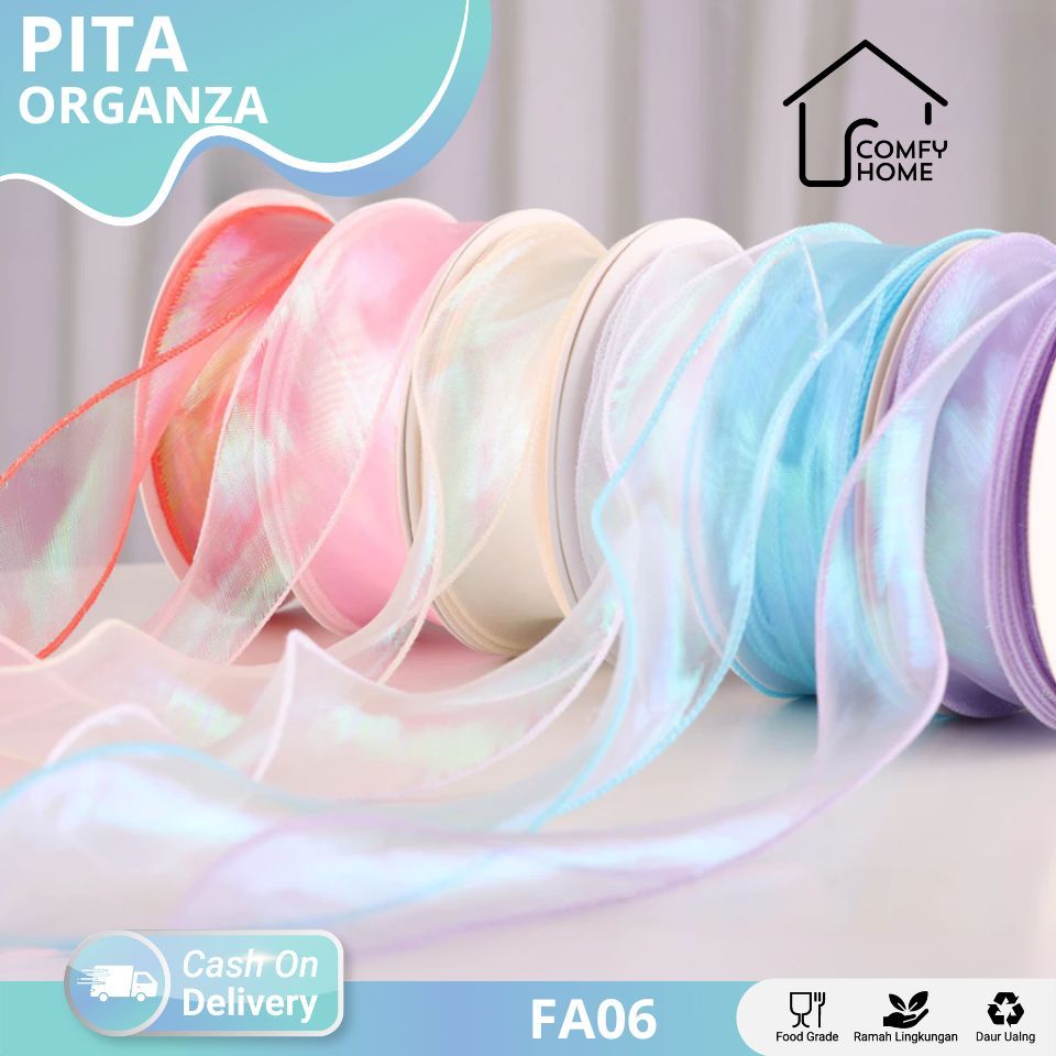 

Pita kado / Pita organza / Pita dekorasi / Pita flower / Pita kemasan I FA06