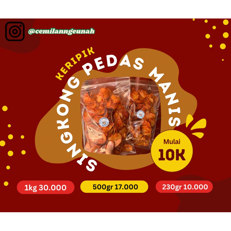 

Keripik Singkong Pedas Manis Mulai 10k